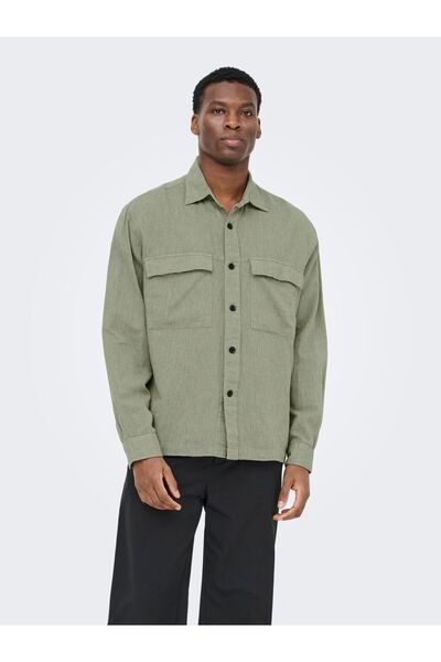 Only & Sons Overshirt ONSCAIDEN Leinen Overshirt