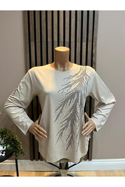 AKMAVİ Women's Embroidered Shoulder Stone-Embellished Burgundy Mother's Combe...