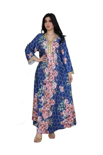 Generic Jalabiya with A Classic Elegant Design with A Floral Print