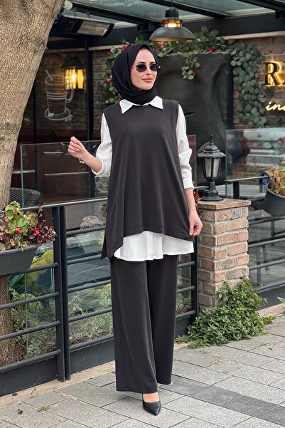 Nurcan Çetin Pantolonlu Takım 26604 Siyah