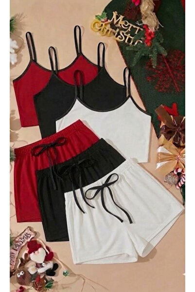 PEMBİŞ HOMEWEAR 3 LÜ ŞORT TAKIM BASİC