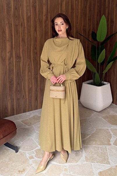 BLACKPERA İthal Kumaş Omuzdan Şallı Mono Pilise Etek Takım