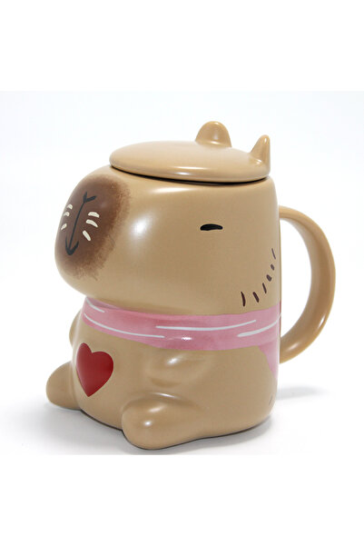 doremodam Capybara Design Porcelain Mug with Lid