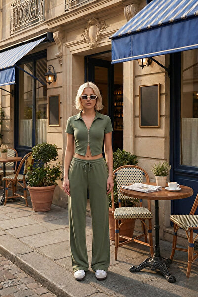 EYLANA Women's Modal Pair Zippered Set