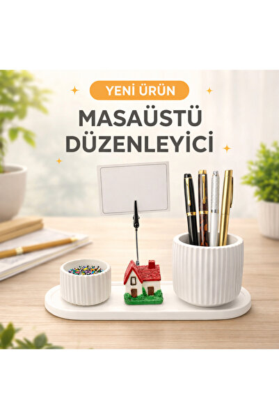 Ev Notluk, Kalemlik ve Ataşlık Seti - Masaüstü Düzenleyici