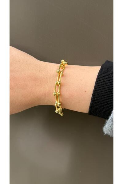 Cadera Jewelry Gold Top Detailed Chain Bracelet