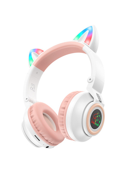Borofone Cat Ear BO18 HiFi Kedi Kulaklı RGB Işıklı Bluetooth Kulak Üstü Kulak...