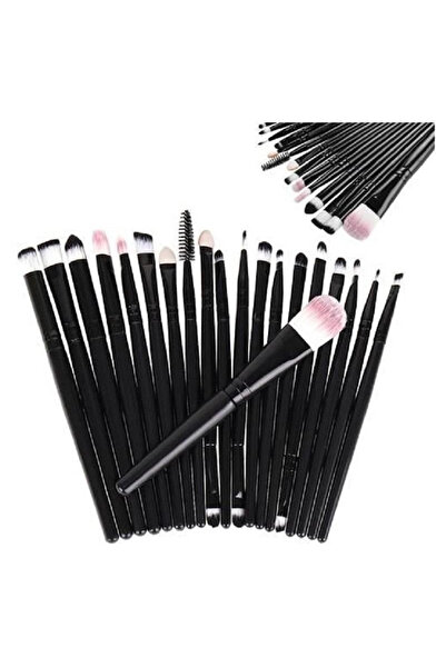 OEM Set de pensule de machiaj din 20 de piese, 4 ani, negru