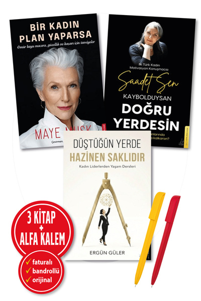 Destek Yayınları Alfa Kalem+Düştüğün Yerde Hazinen+Kaybolduysa Doğru Yerde+Bi...