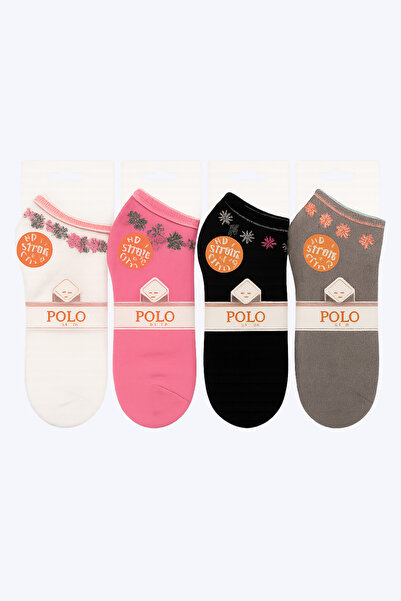 BUTİK1AVM Women's Short Socks 12 Pairs Mixed Patterned Cotton Pack Breathable...