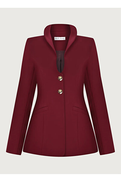 Atelier Aliz Bordo Kadın Normal Fit Ceket VEYRA CEKET