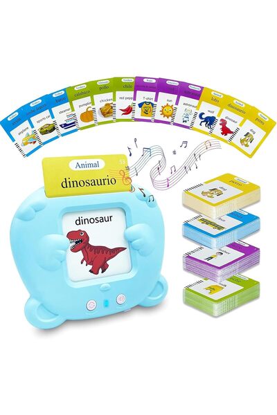 Arabest بطاقات تعليمية للأطفال الصغار باللغة الإسبانية، ٢٢٤ كلمة شائعة، ألعاب...