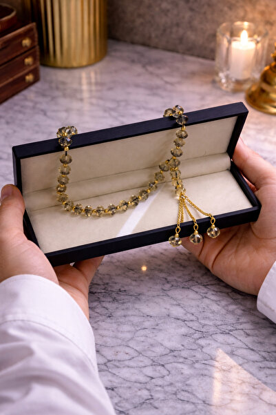 Generic سبحة كريستال فخامه مع علبة راقية – هدية مميزة بطابع ملكي 33 خرزه