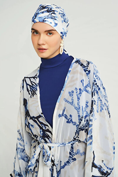 ALFASA Women's Hijab Swimsuit Patterned Zippered 5-Piece Hijab Swimsuit Set