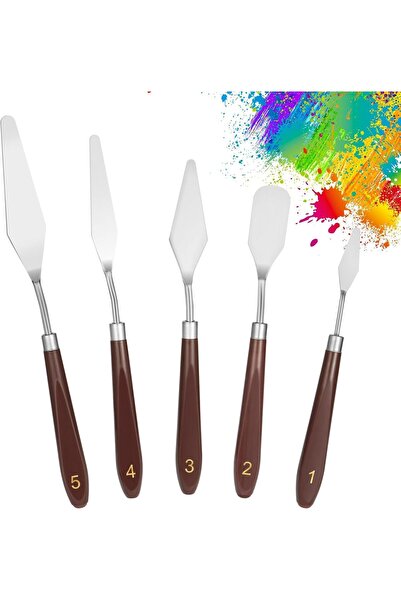 Arabest مجموعة سكاكين الرسم (5 قطع)، سكاكين الرسم مع ملاعق من الفولاذ المقاوم...