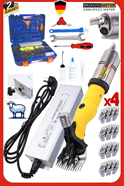 STAXX POWER Rus Tipi Adaptörlü Keçi Köpek Koyun Kırkma Isınmaz Bakır Motor Ru...