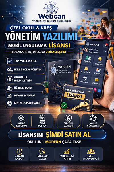 Özel Okul & Kreş Yönetim Yazılımı Lisansı | Öğrenci Takip ve Veli Bilgilendirme