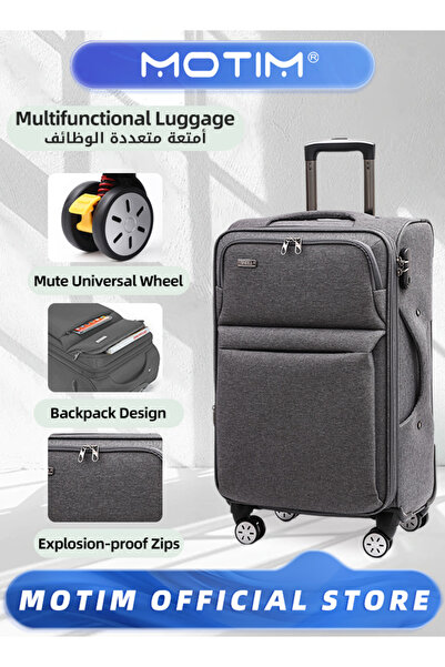 MOTIM حقيبة سفر قابلة للتوسيع مقاس 22 بوصة مصنوعة من قماش أكسفورد، خفيف ومتينة