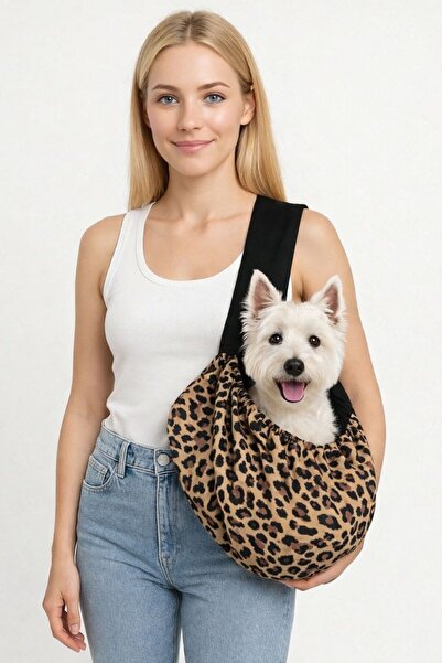 DOGİ&DOG Küçük Irk Leopar Desen Kedi Köpek Taşıma Çantası ( 1-5 KG)