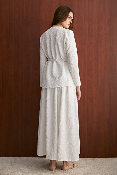 Melike Tatar Belt Piece Skirt Set 32-2718