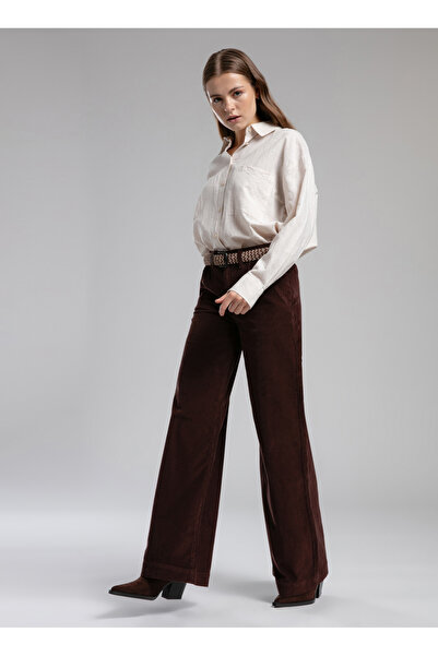 Lee Cooper Kahverengi Kadın Normal Pantolon 261 LCF 221002 DAYS KAHVE