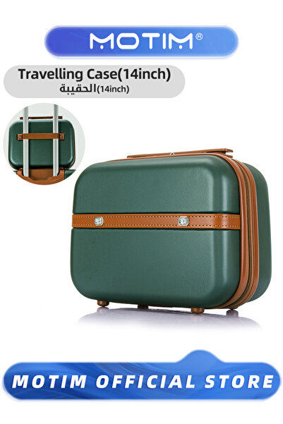 MOTIM 14in Mini Suitcase Travel Portable Storage Bag Waterproof ABS Hard Shel...