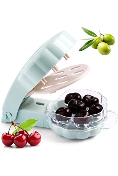Arabest Cherry Pitter, Olive Pitter Tool Pit Remover Quick Push Pull 6 Hole S...