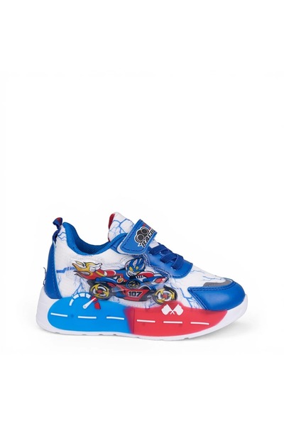 Tuğba Ortopedi 5024 Boy Child Preschool Blue/White Lighted Sneakers