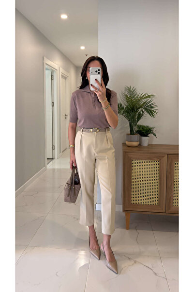 BİRCANÇİL Lestry Stone Classic Carrot Pants