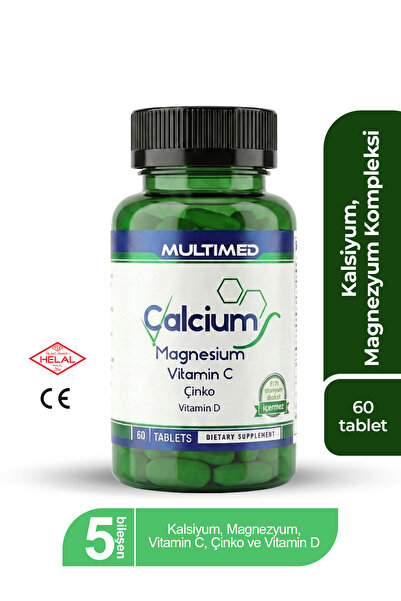 Multimed Kalsiyum Magnezyum Çinko D3 – Kemik, Diş & Kas Sağlığı – 60 Tablet