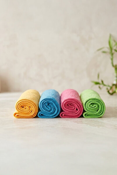 NESS HOME Myclean 4-Pack Microfiber Cleaning Cloth, Microfiber Towel Cloth 28...