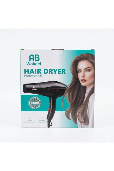 AB Wakeel Professional Hair Dryer Powerful Performance for Quick Drying and Styling (3800 Class) Hair Dryer