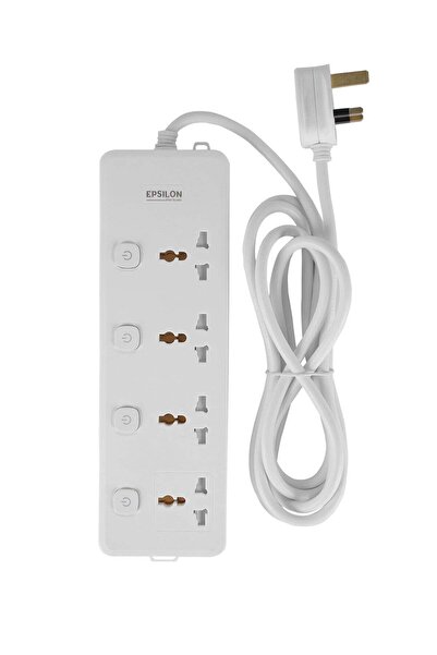 EPSİLON مقبس تمديد رباعي الاتجاهات مزود بمفاتيح فردية