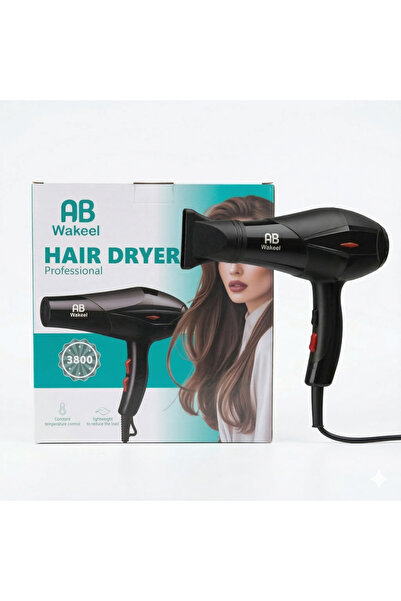AB Wakeel Professional hair dryer, powerful performance for fast drying and s...