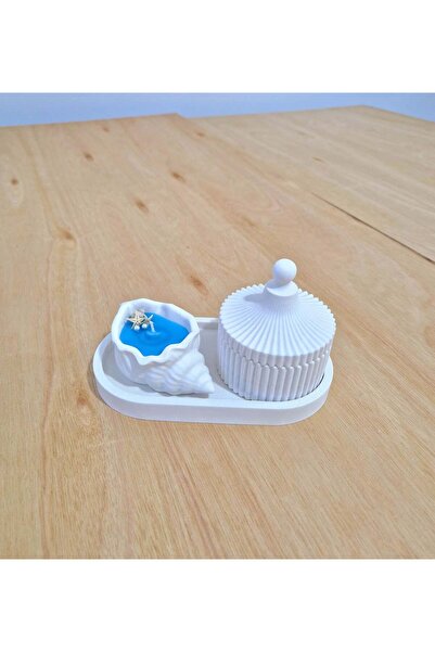 Criali Atelier Set decorativ cu lumânare parfumată – scoică albastru marin, c...