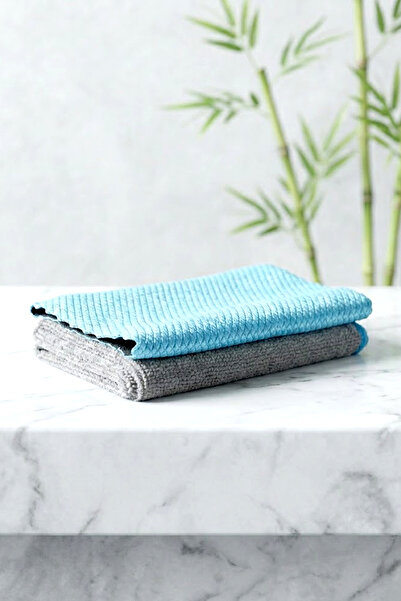 NESS HOME Myclean 2-Pack Non-Marking Microfiber Glass Cloth 30X40Cm