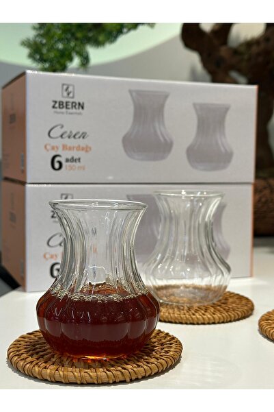 ZBERN Ceren 6'lı Cam Çay bardağı