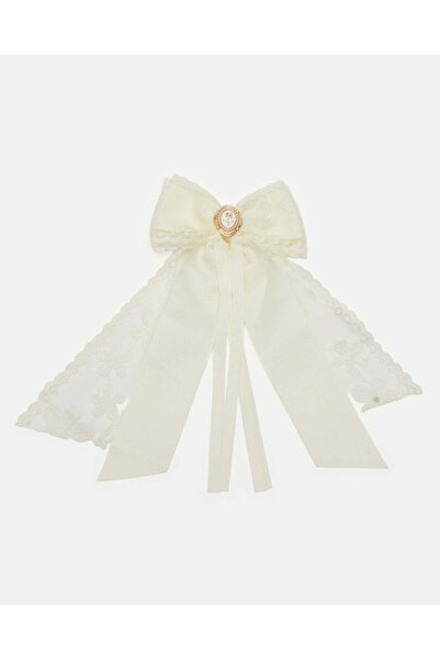 REDTAG Girls Cream Embellished Hair Clip