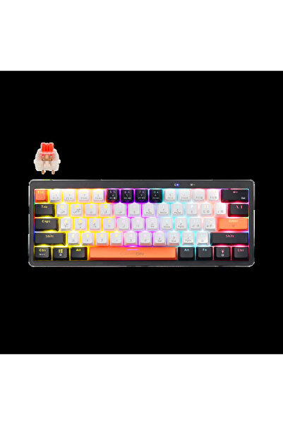 GAMEON AEROX Series GOMK 160-RS 60% RGB Mechanical Wired Gaming Keyboard, Red...