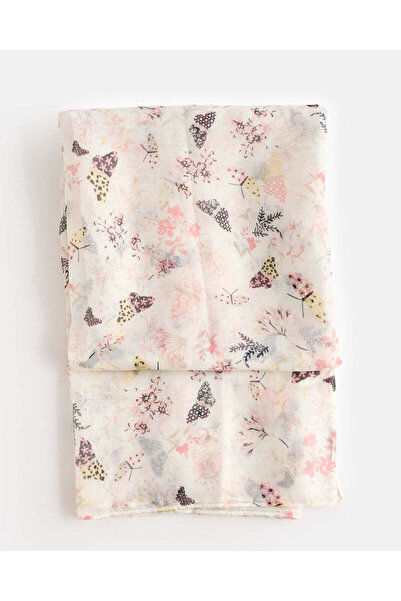 REDTAG Girls White Embellished Scarf