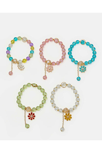 REDTAG مجموعة أساور متنوعة للبنات (عبوة من 5 قطع)