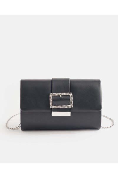 REDTAG حقيبة كروس بودي نسائية سوداء فاخرة مزينة بتطريزات أنيقة