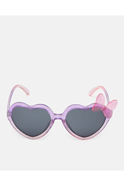 REDTAG Girls Purple Heart Shape Sunglasses