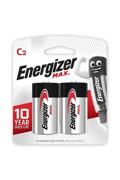 Energizer Max Alkaline C Batteries 2 Pack