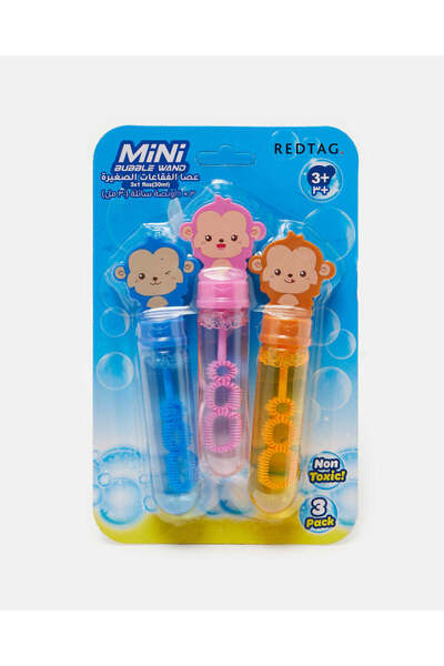 REDTAG عبوة من 3 قطع من عصا الفقاعات الصغيرة على شكل قرد، سعة 30 مل
