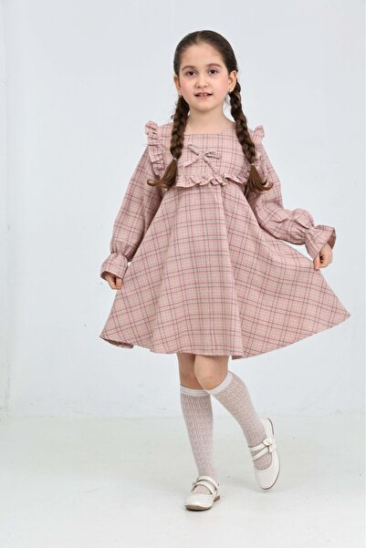 NAYA KIDS ekose kız elbise