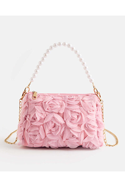 REDTAG حقيبة كروس بودي مزينة باللون الوردي للبنات