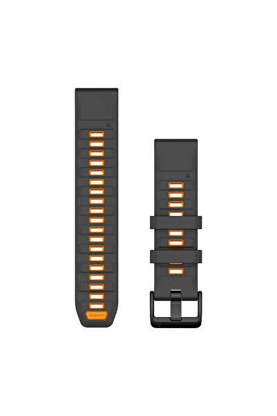 Garmin QuickFit 22 mm Yedek Kayış -Grafit/Turuncu