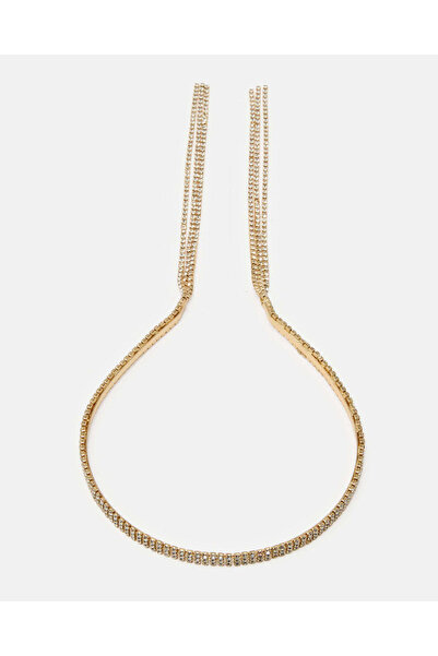 REDTAG طوق رأس معدني ذهبي للنساء