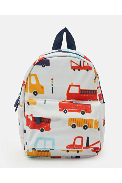 REDTAG Boys White Printed Backpack